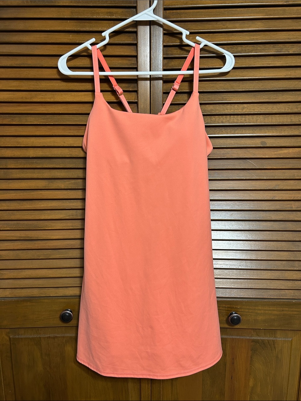 Danskin Athletic Tank Dress Adjustable Straps Built in Shelf Bra & Shorts Size S